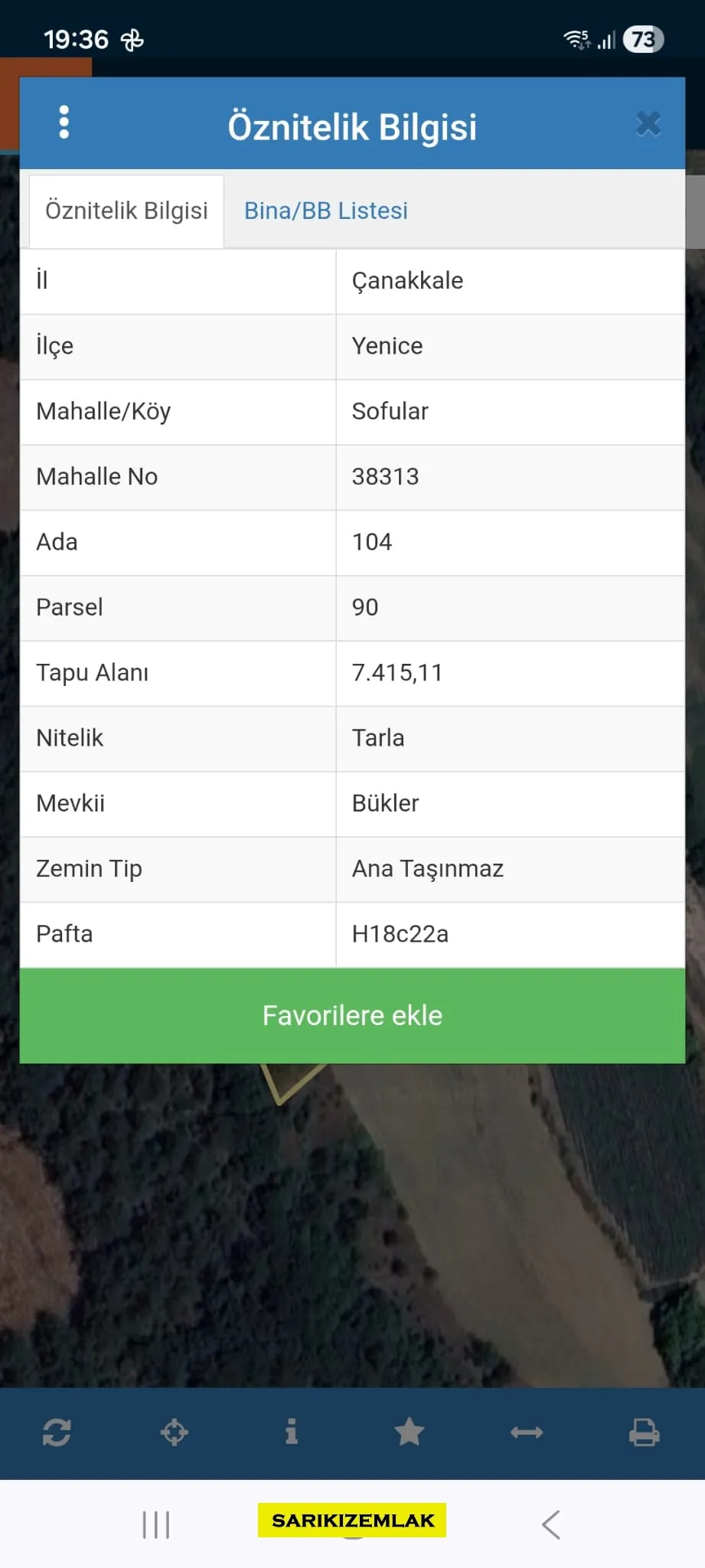 Yenice Sofular Satılık Tarla